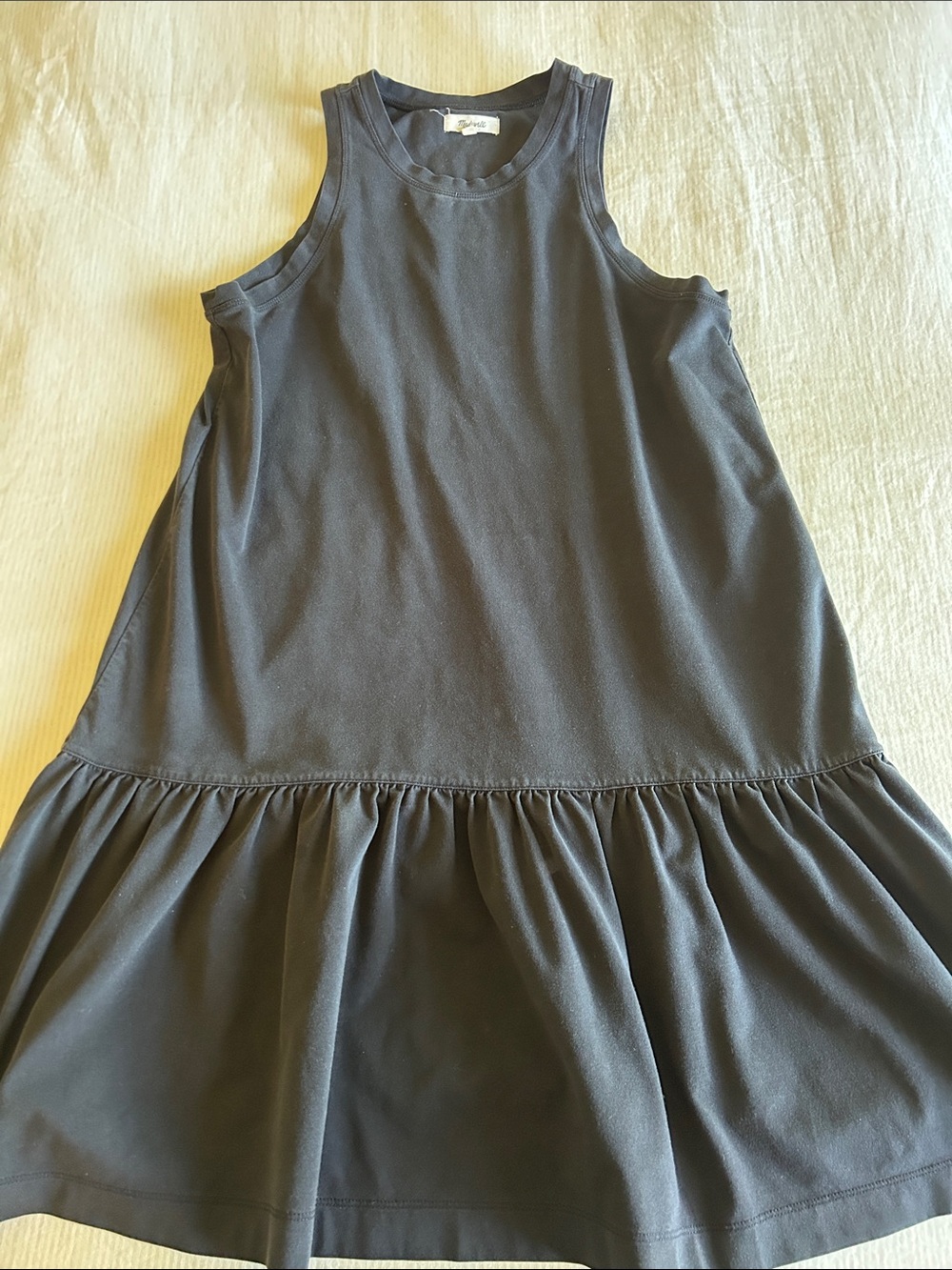 Madewell black tank dress dropped waist